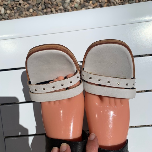 Justa Osadia designer sandals black and white leather size 40 - Picture 10 of 16